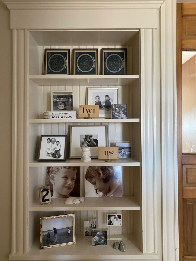 All about my twins/styled bookshelf